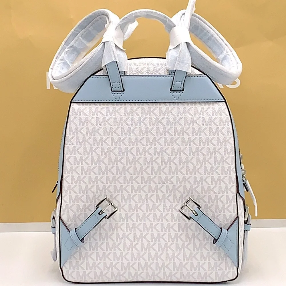 MICHAEL KORS JET SET GIRLS JAYCEE MEDIUM BACKPACK BRIGHT WHITE/ BLUE COL… - Picture 6 of 16